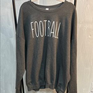 Women’s plus size XXXL Gray graphic sweatshirt FOOTBALL